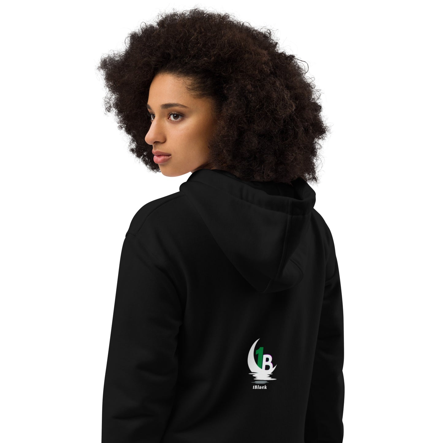 1Black eco hoodie