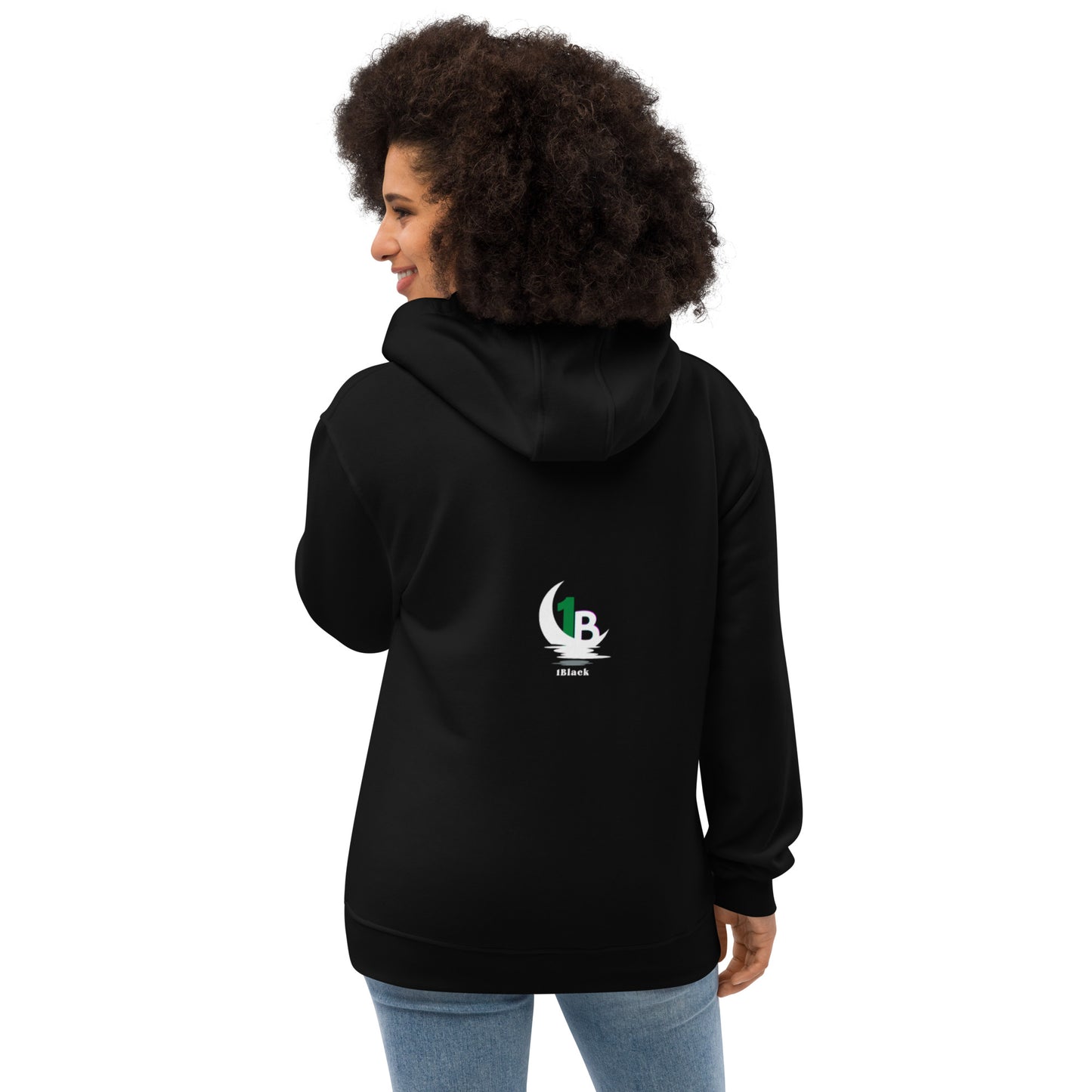 1Black eco hoodie