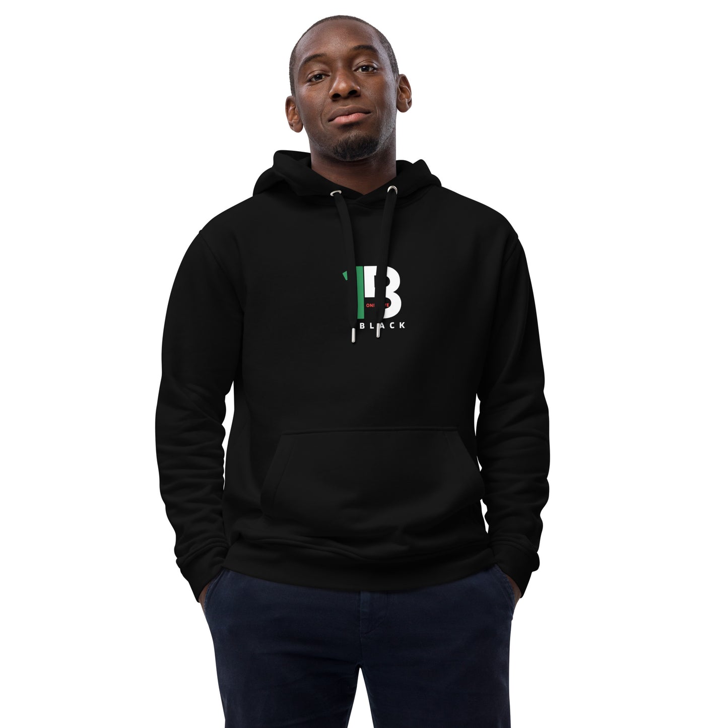 1Black eco hoodie