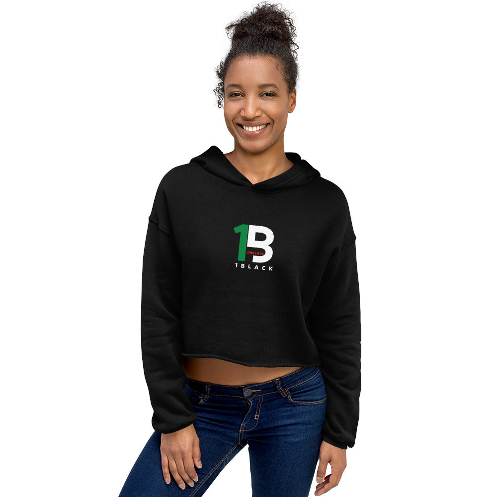 1black Crop Hoodie